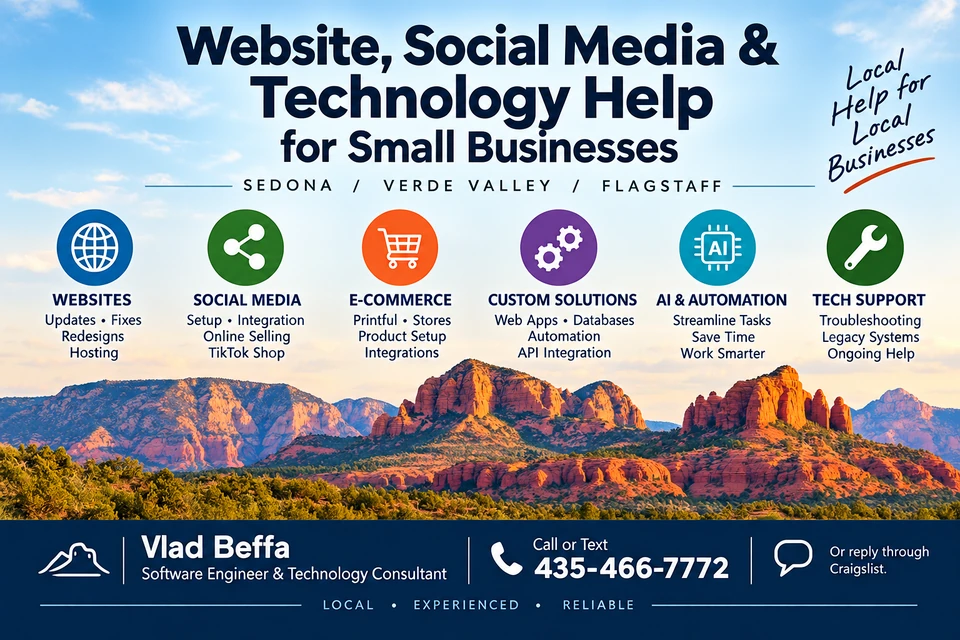 Vlad Beffa technology consulting services for Sedona, Verde Valley, and Flagstaff